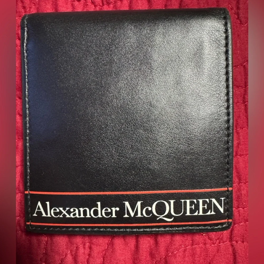 Alexander McQueen Tape Logo Billfold Wallet – Brand New with Original box